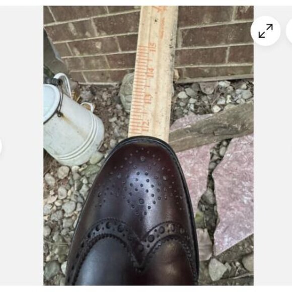 Allen Edmonds Ashland Wingtip Shoes Mens Size 9 C Burgundy Leather USA - Picture 9 of 10